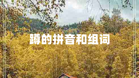 蹲的拼音和組詞