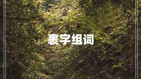 裹字組詞