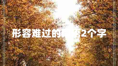 形容難過的詞語2個字