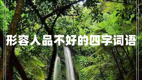 形容人品不好的四字詞語