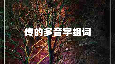 傳的多音字組詞