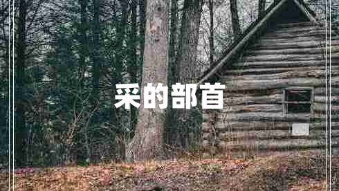 采的部首