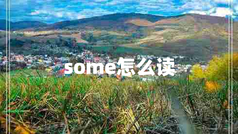 some怎么讀