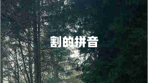 割的拼音 割的拼音