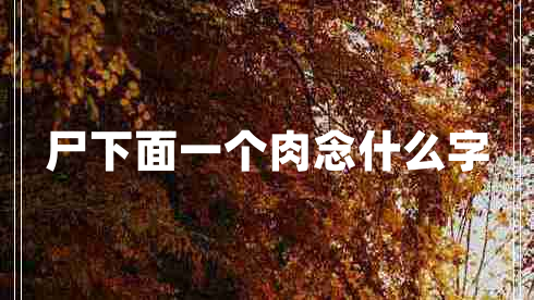 尸下面一個肉念什么字