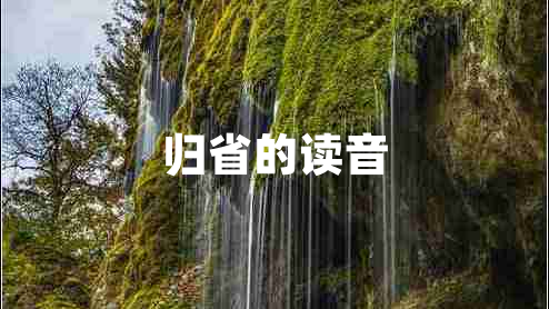 歸省的讀音 歸省的讀音