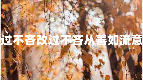 改過(guò)不吝改過(guò)不吝從善如流意思