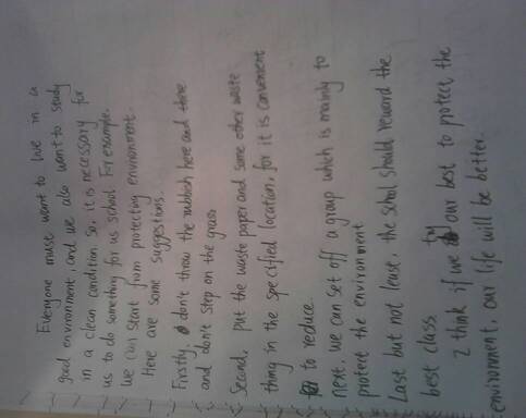 校園環(huán)境英文作文開頭結尾怎么寫