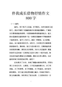 借物抒情熱愛校園作文500字