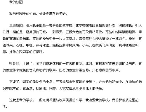 我的樂園作文四級(jí)400字校園