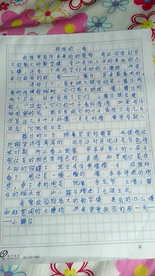 校園四季的景色作文400字
