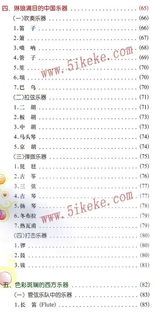 音樂基礎(chǔ)知識考級目錄